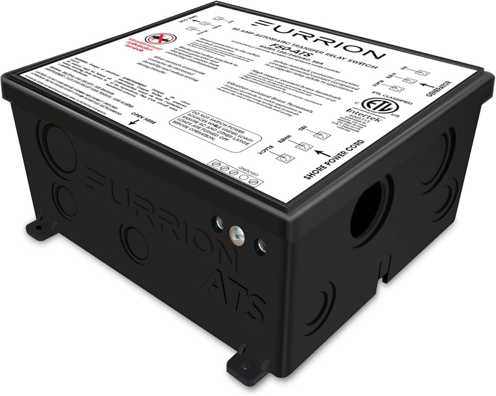 Furrion 50 Amp Automatic Transfer Switch for RV to changeover input be