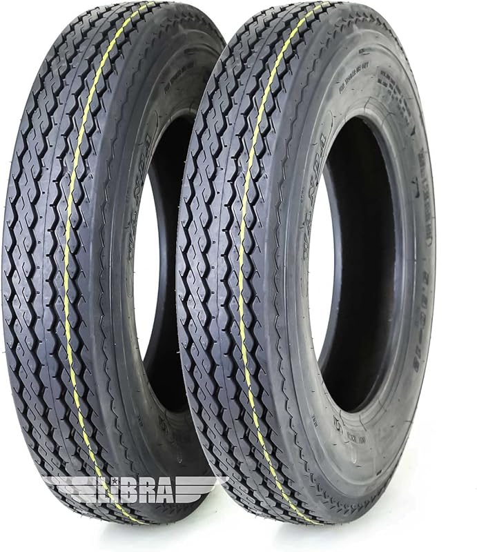 WANDA 5.30-12 6PR Load Range C Trailer Tires for Highway Boat and Moto