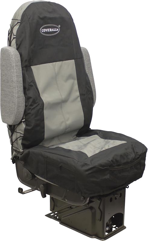Seats Inc. COVERALLs Two-Tone Black and Gray Heavy Duty Truck Seat Cov