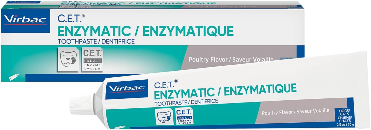 Virbac C.E.T. Enzymatic Dog Toothpaste Removes Plaque and Tartar for F