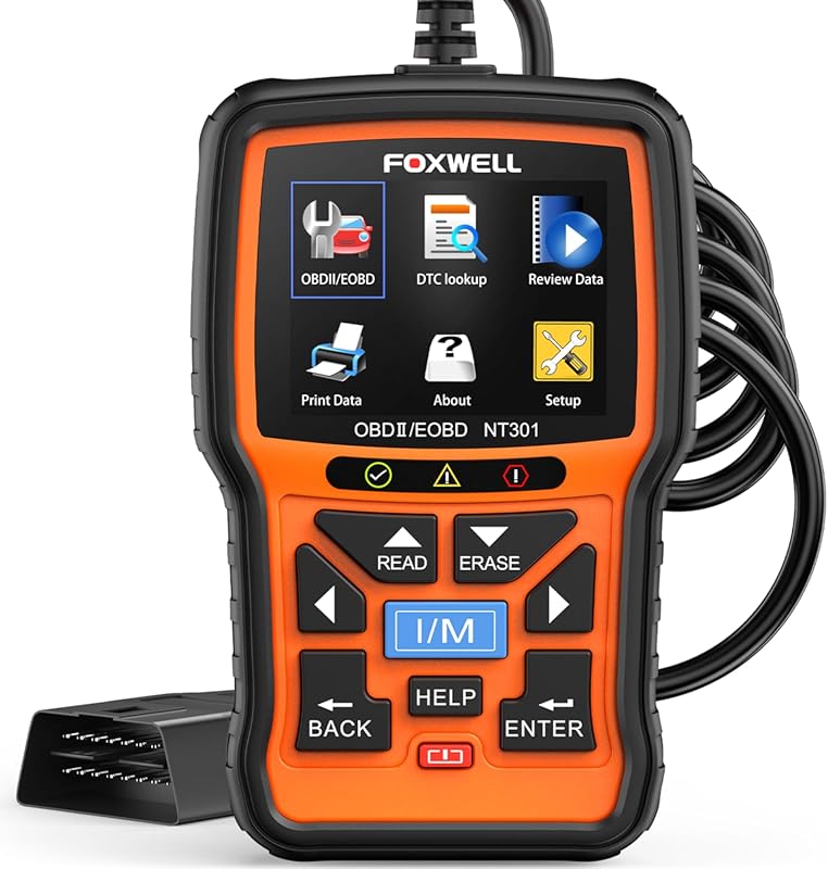 FOXWELL NT301 OBD2 Scanner with Live Data for Check Engine Light Diagn