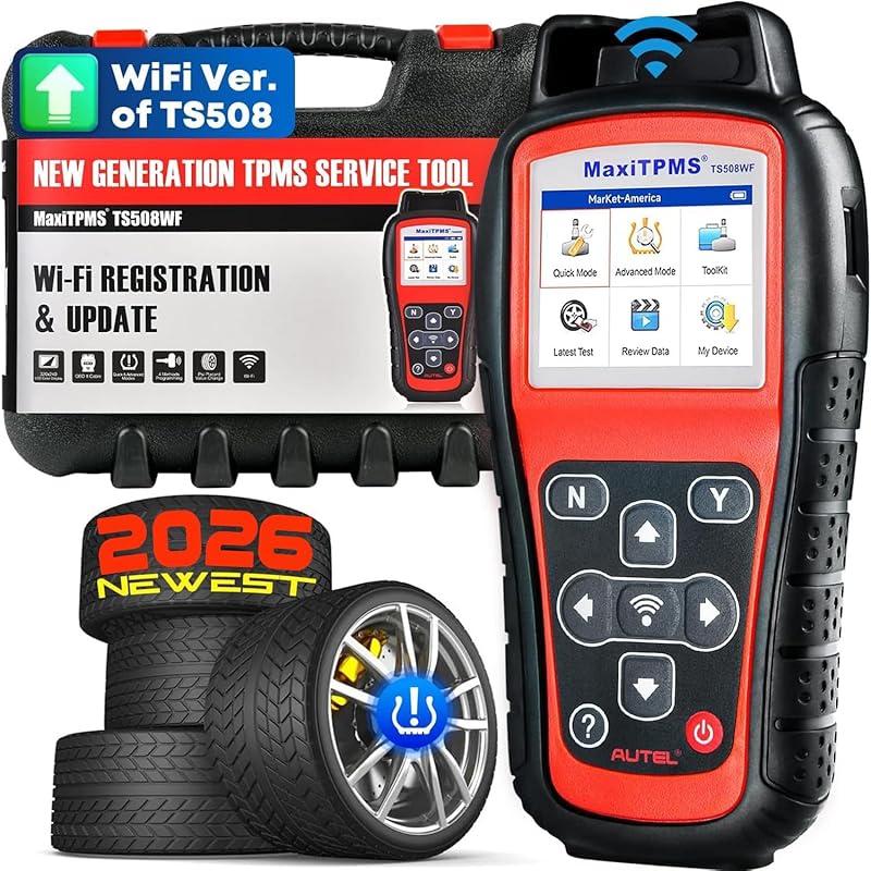 Autel MaxiTPMS TS508WF is a WiFi TPMS programming tool to monitor and 