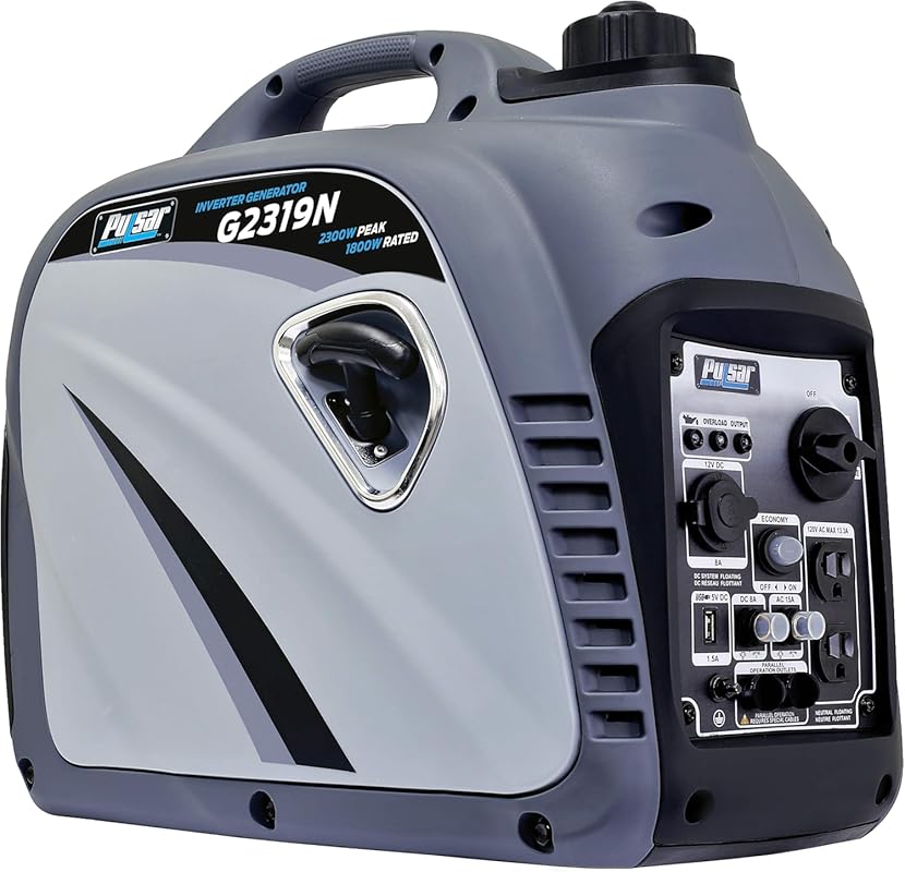 Pulsar G2319N 2300W Portable Gas Inverter Generator with USB Outlet an