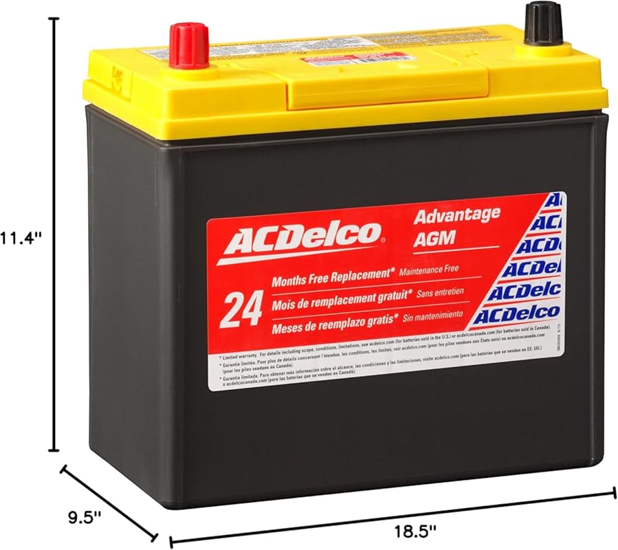 ACDelco Silver B24RAGM Hybrid AGM Battery Group 24 for Use in Mercedes