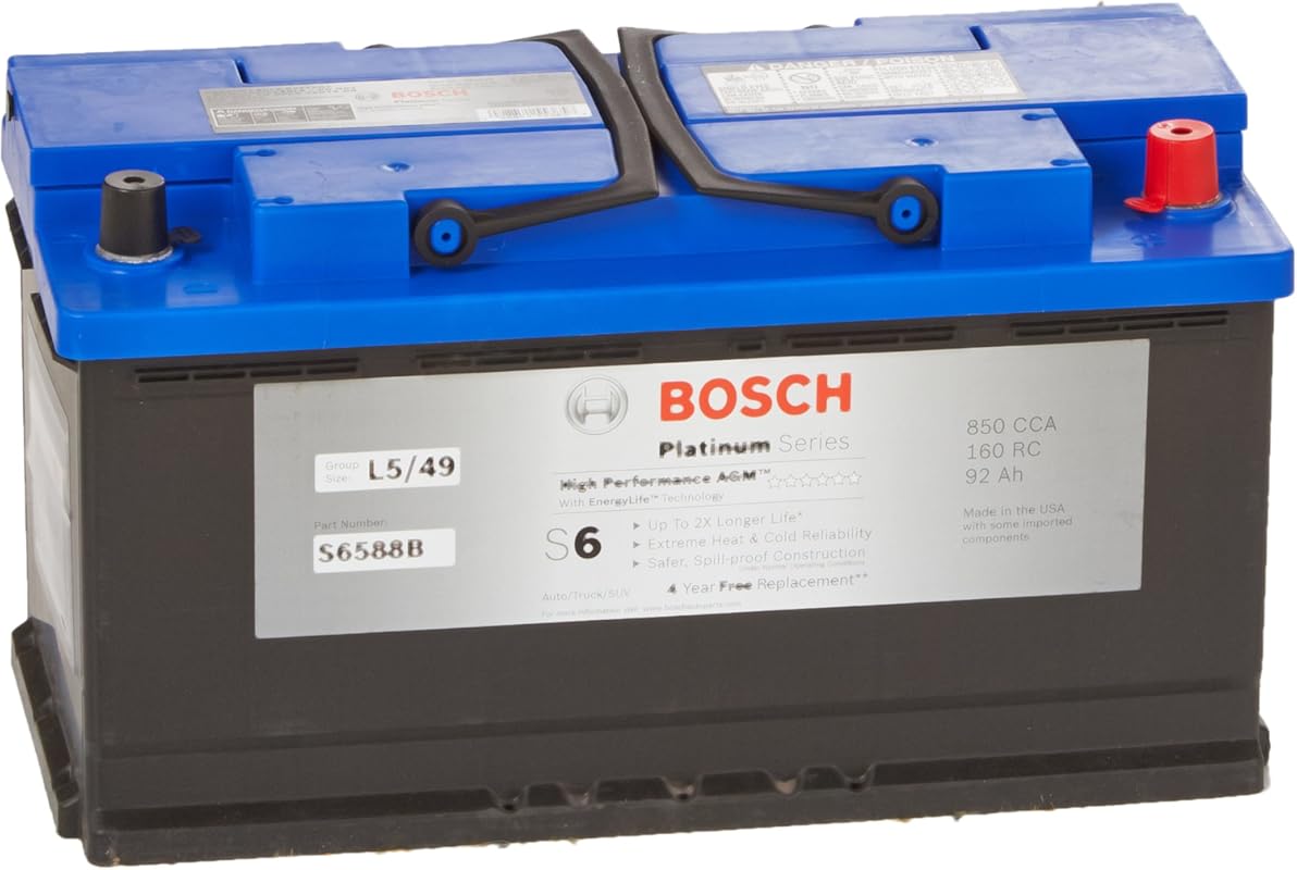 BOSCH S6588B S6 Flat Plate AGM Battery Suitable for Mercedes Sprinter 