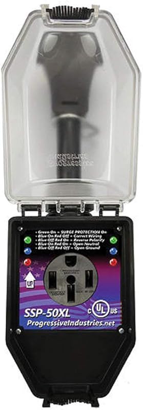 Progressive Industries SSP-50XL Portable Smart RV Surge Protector for