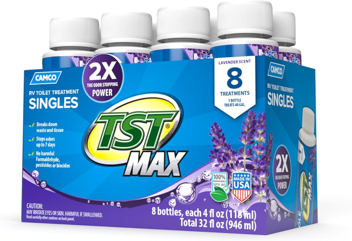 Camco TST MAX RV Toilet Treatment Formaldehyde-Free, Septic-Safe, Brea