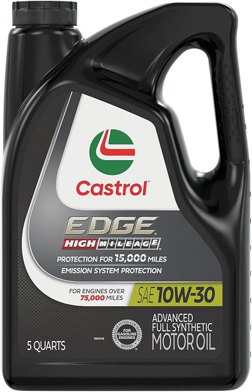 Castrol EDGE High Mileage 10W-30 Advanced Full Synthetic Motor Oil, 5