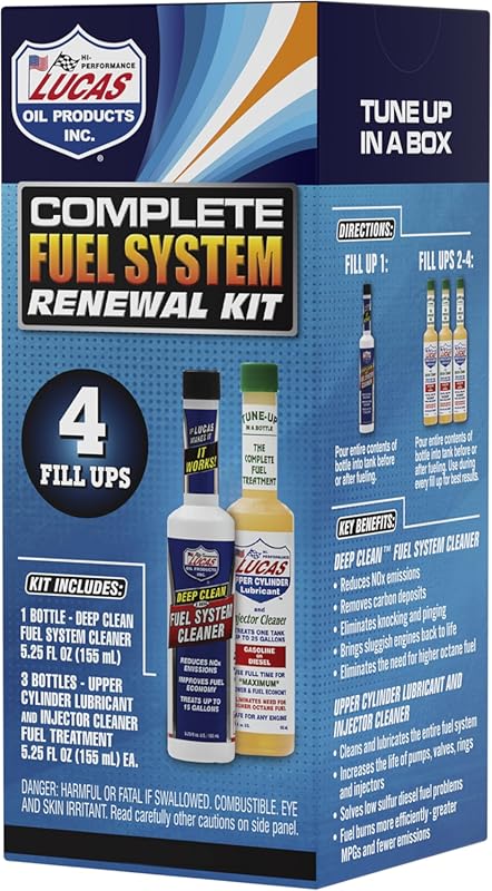 Lucas Oil Complete Fuel System Renewal Kit with Fuel Cleaner and Addit
