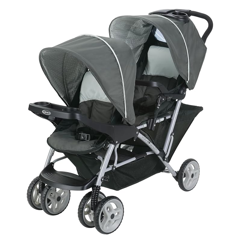 Graco DuoGlider Double Stroller | Lightweight Double Stroller with Tan