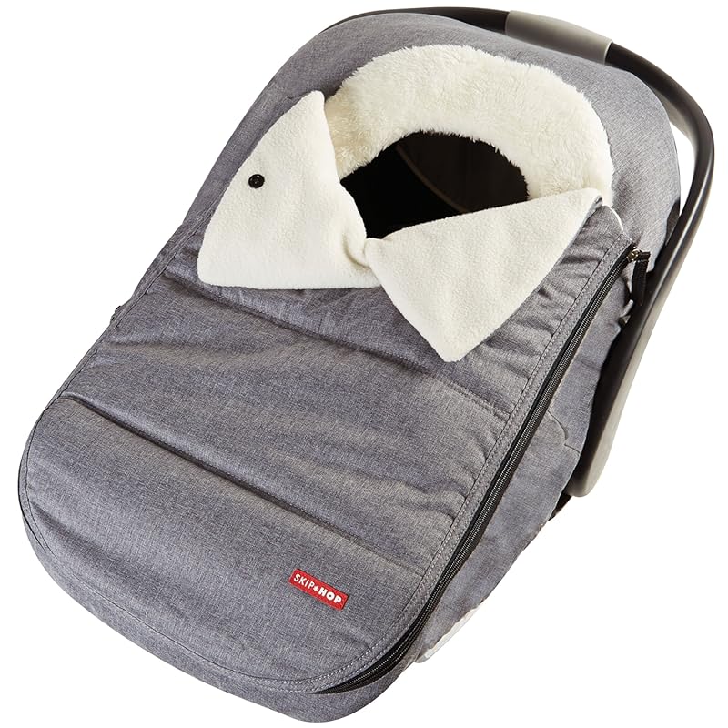 Skip Hop Stroll and Go Winter Car Seat Cover in Heather Grey