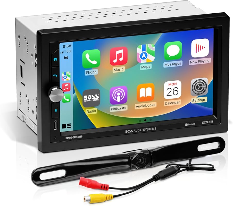 BOSS Audio Systems BVB9358RC Double Din Car Stereo with 7-inch Touchsc