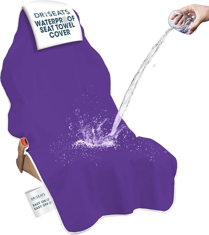 Dri Seats Waterproof Sweat Towel Seat Cover with Slip-Resistant Backin