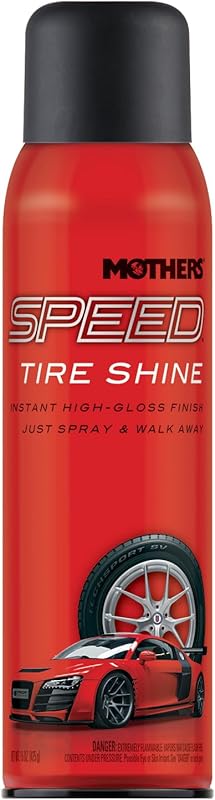 Mothers Speed Tire Shine Aerosol for a Fast, High-Gloss Finish that Re