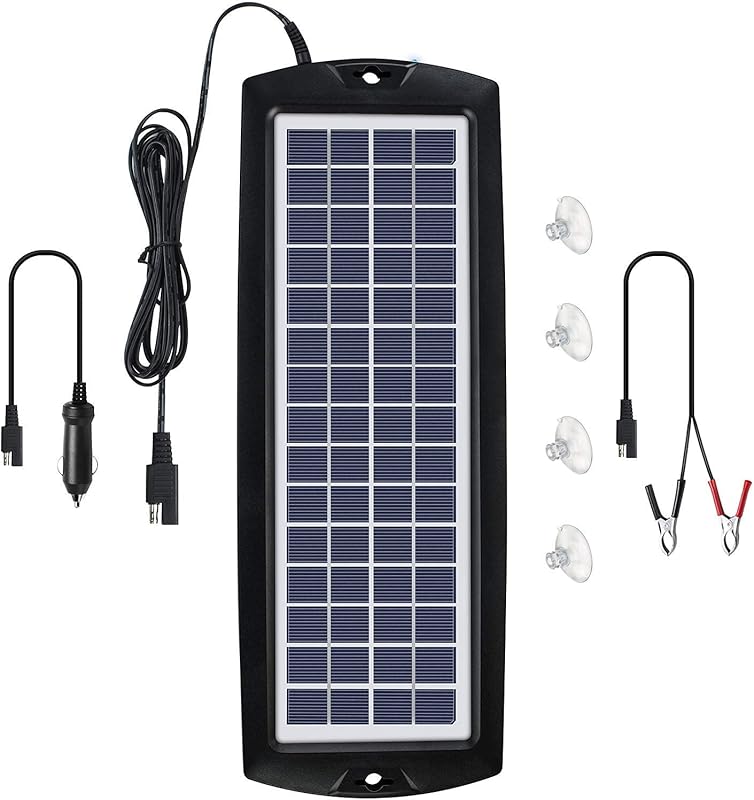 Portable Sunway Solar 12V Solar Battery Charger and Maintainer Kit for
