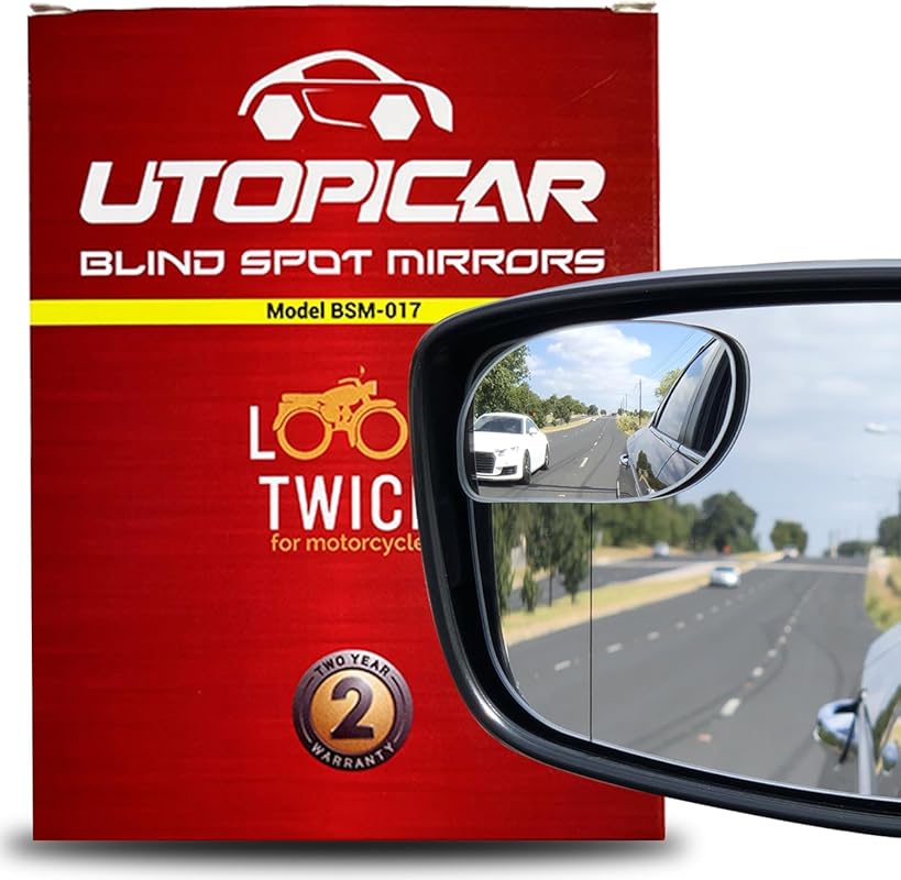 Blind Spot Convex Car Mirror with Larger Image for Improved Safety in 