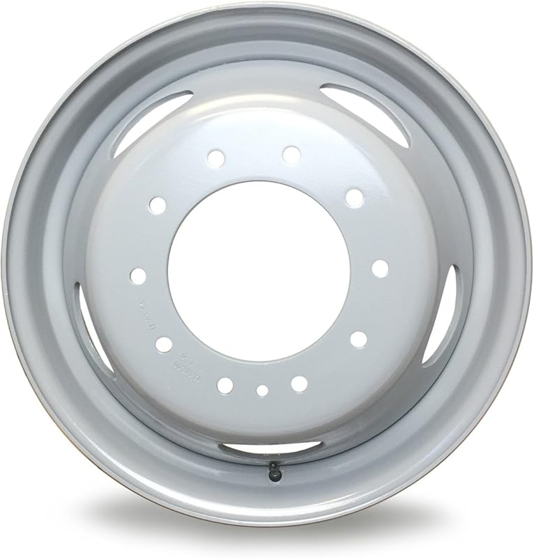 Single 19.5x6 Inch 10-Lug Steel Wheel for Ford F450 and F550, Dually f