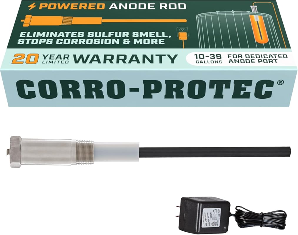 Corro-Protec Powered Anode Rod for Water Heaters Eliminates Rotten Egg