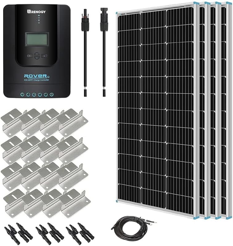 Renogy 400W 12V Solar Panel Starter Kit with MPPT Charge Controller fo