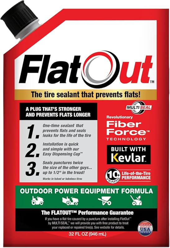 FlatOut Off-Road Tire Sealant, Outdoor Power Equipment Formula, Preven
