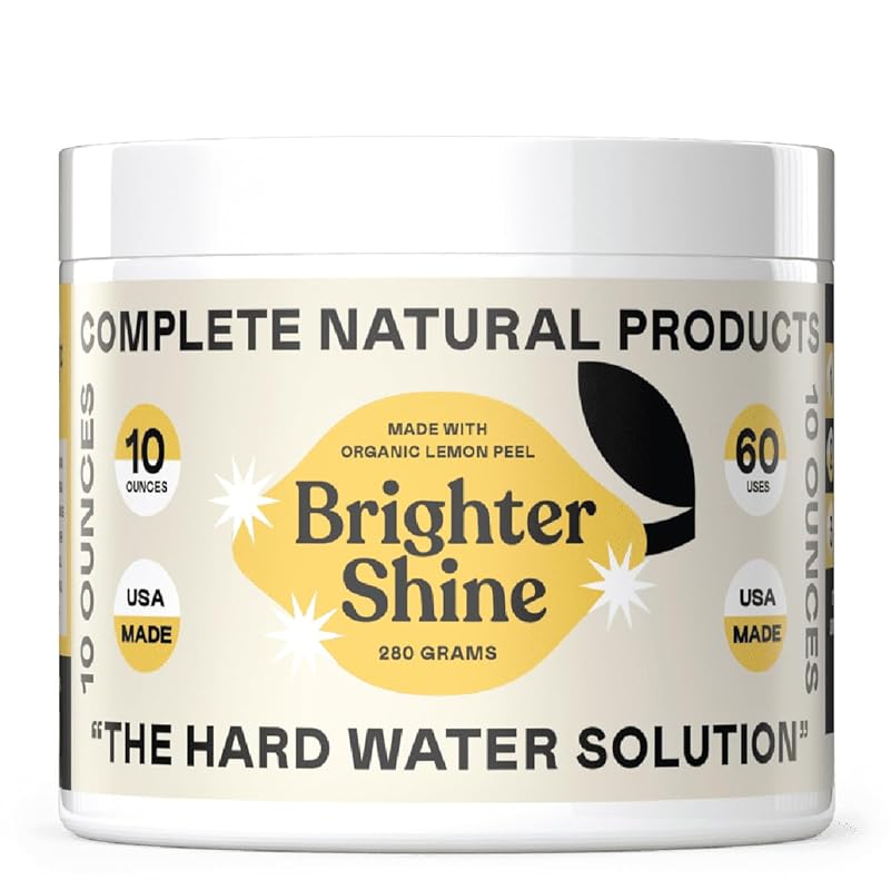 Brighter Shine Natural Lemon Dishwasher Additive, Hard Water Spot Remo