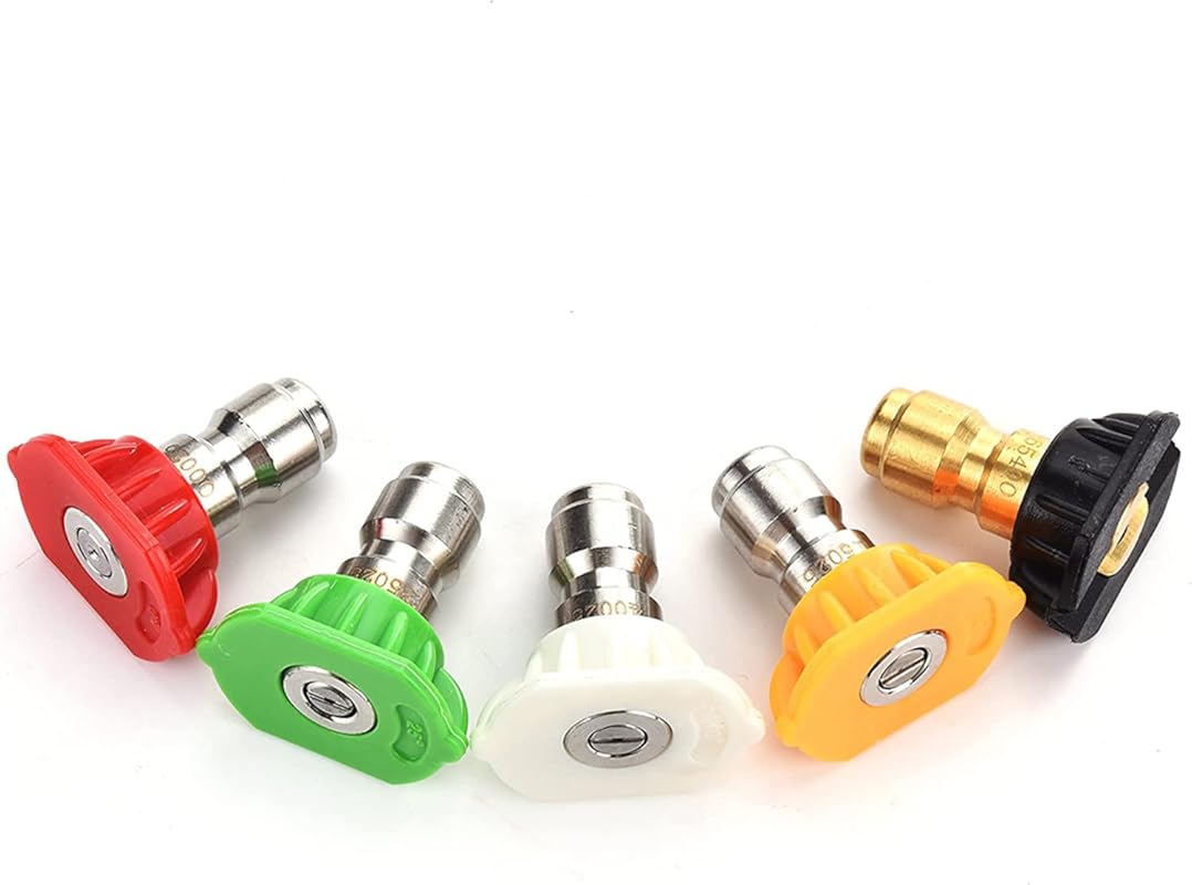 Tool Daily Pressure Washer Nozzle Tips 5-Pack with Multiple Degrees an
