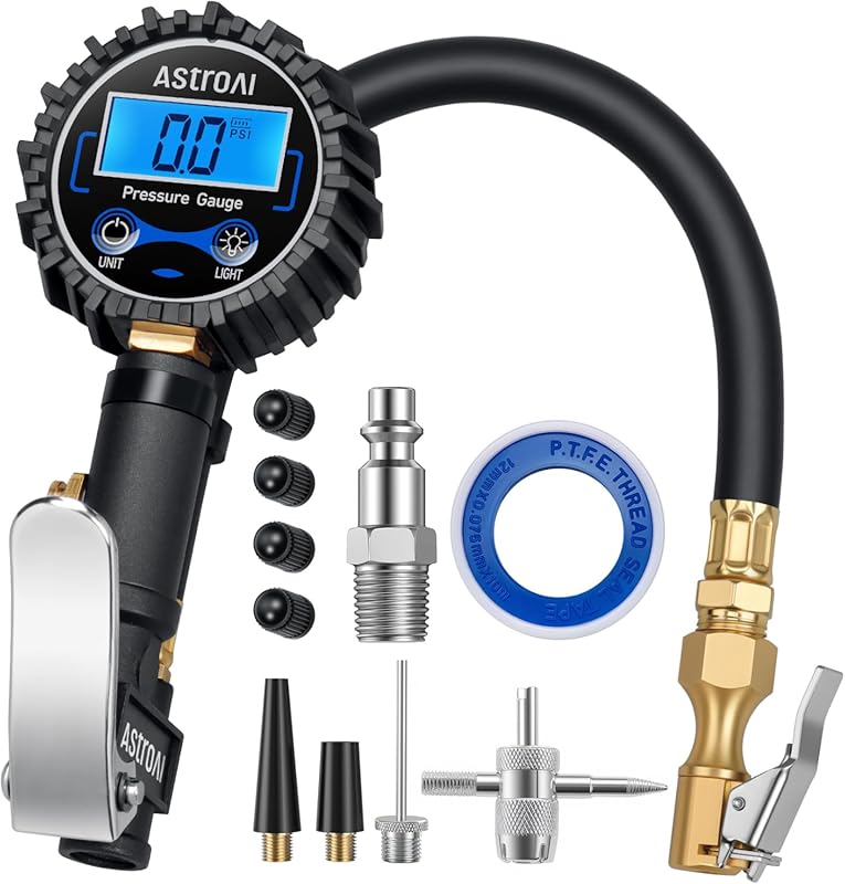 AstroAI Digital Tire Pressure Gauge with Inflator, Heavy Duty Air Chuc