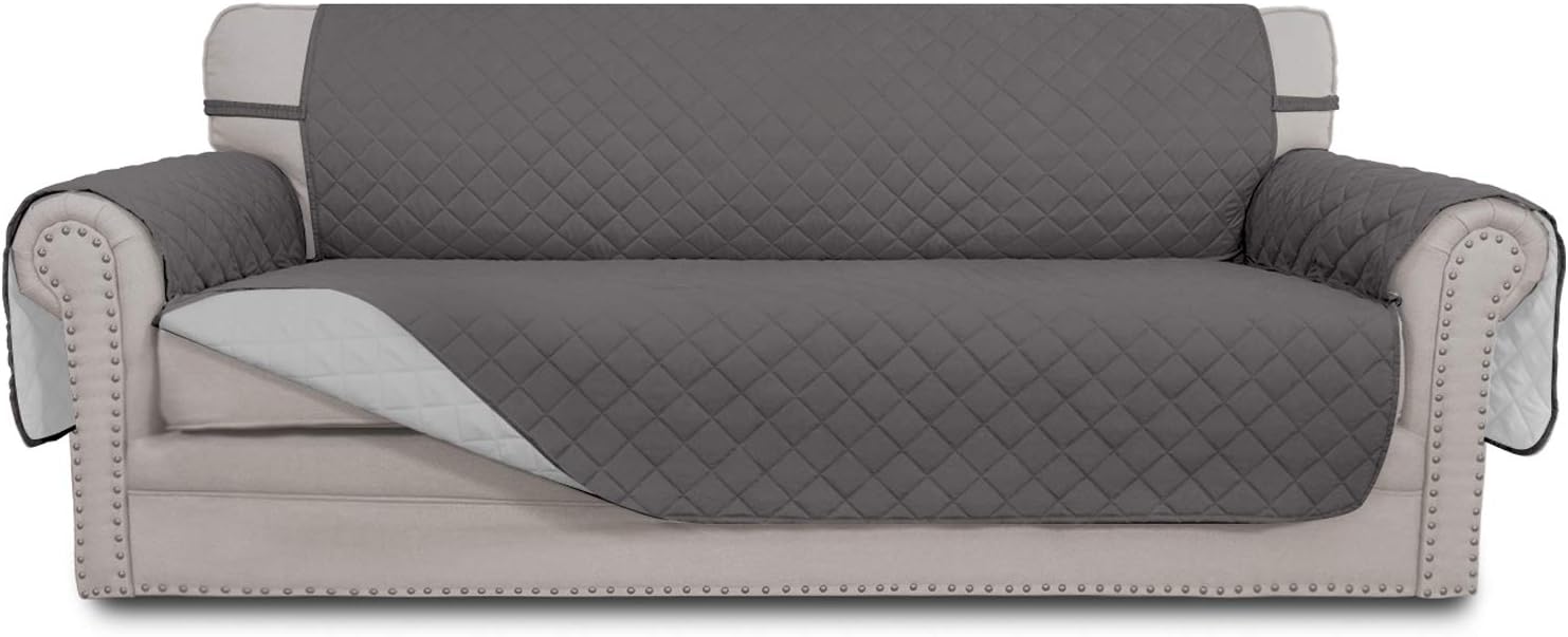 Reversible Water-Resistant Couch Cover for 3-Cushion Sofas with Elasti