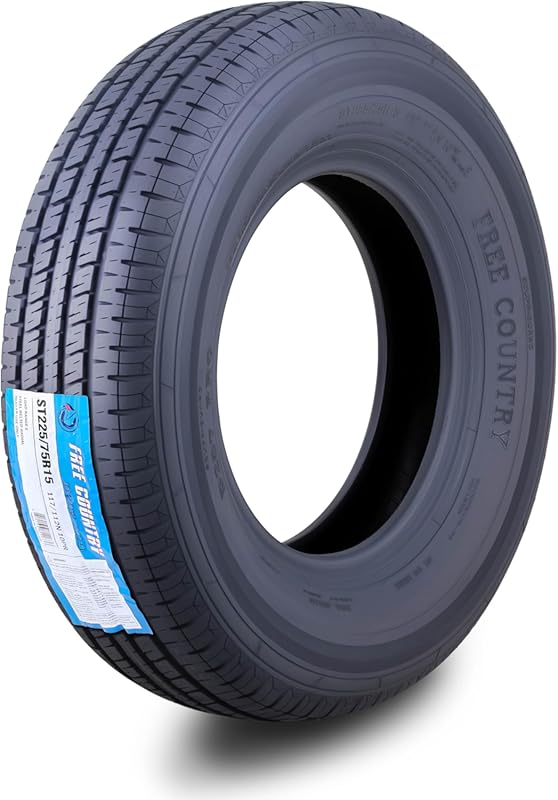 FREE COUNTRY Trailer Tire ST225/75R15 Radial 10-Ply Load Range E with 