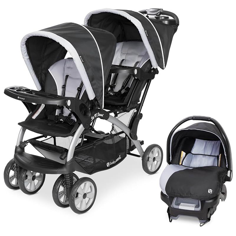 Baby Trend Double Stroller and Car Seat Combo for Infant and Toddler i