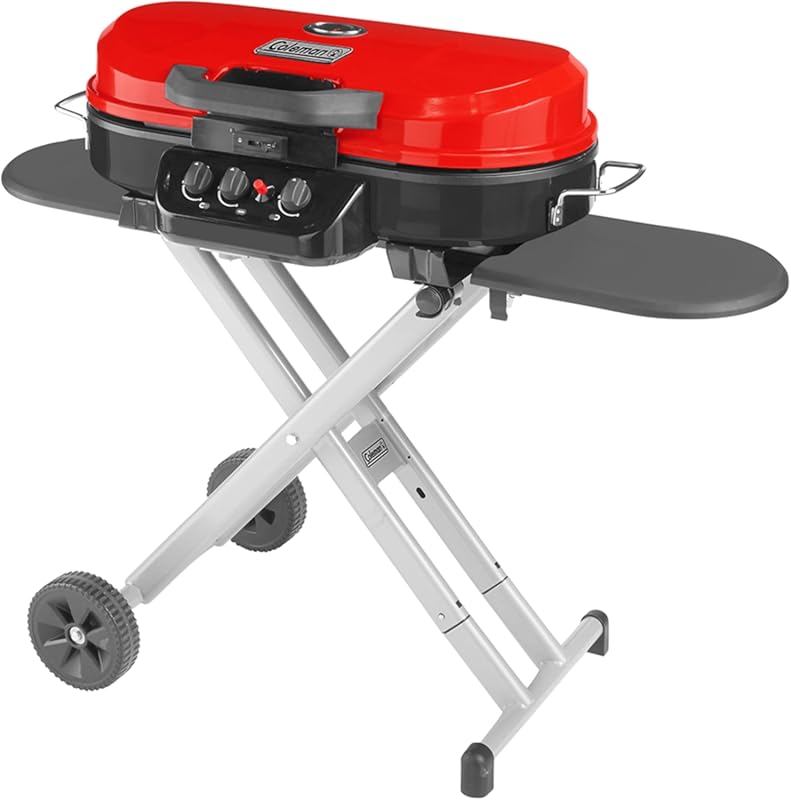 Coleman RoadTrip Stand-Up Propane Grill with Three Adjustable Burners 