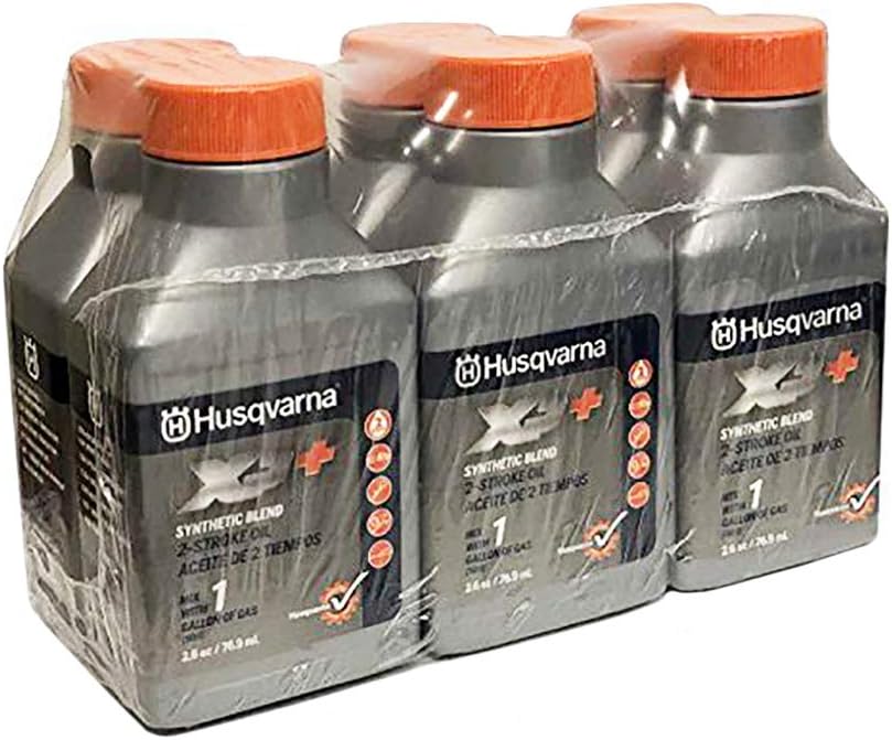Husqvarna XP+ 2-Stroke Oil in a 6-Pack of 2.6-Ounce Bottles for 50:1 M