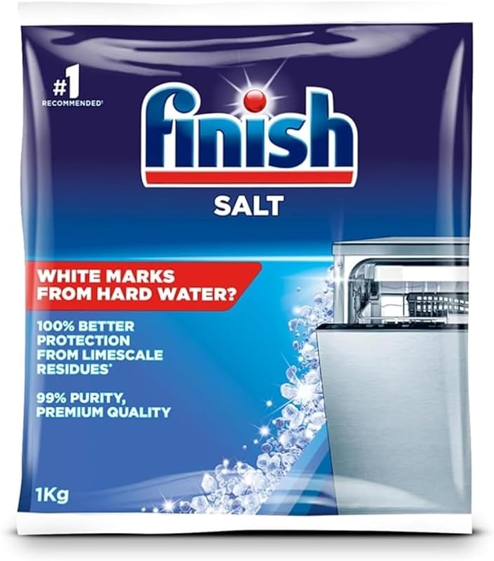 Finish Dishwasher Salt for Water Softeners, 1 kg Each, Pack of 3