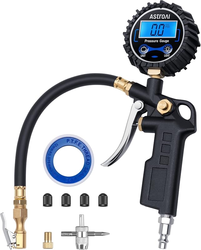 AstroAI Digital Tire Pressure Gauge with Inflator, 3