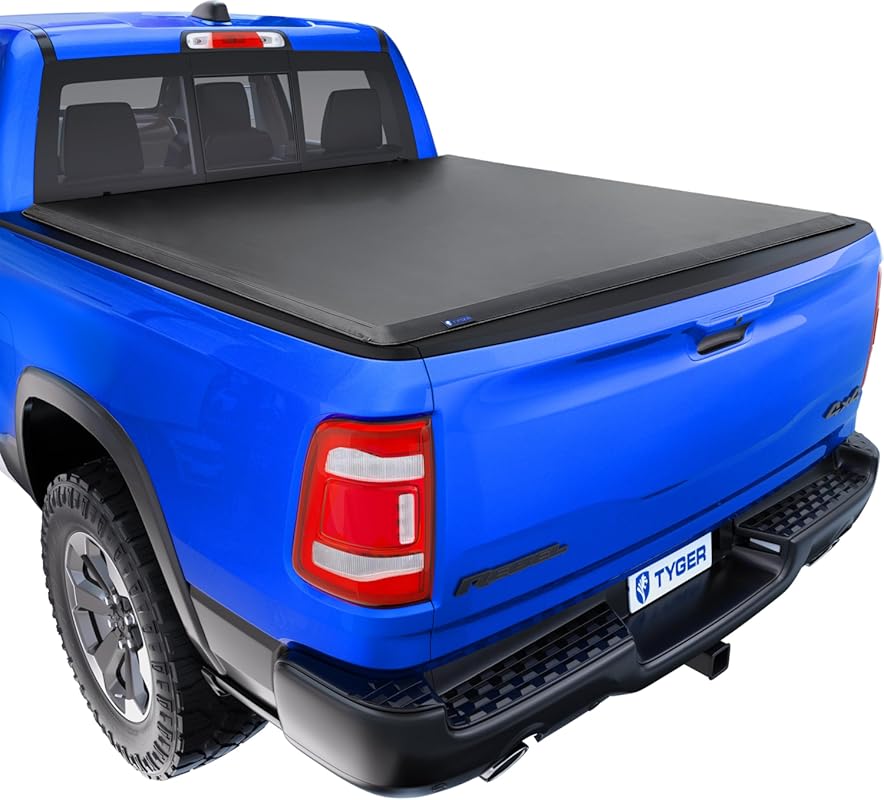 Tyger Auto T1 Soft Roll-Up Tonneau Cover Compatible with Ram 1500 Truc