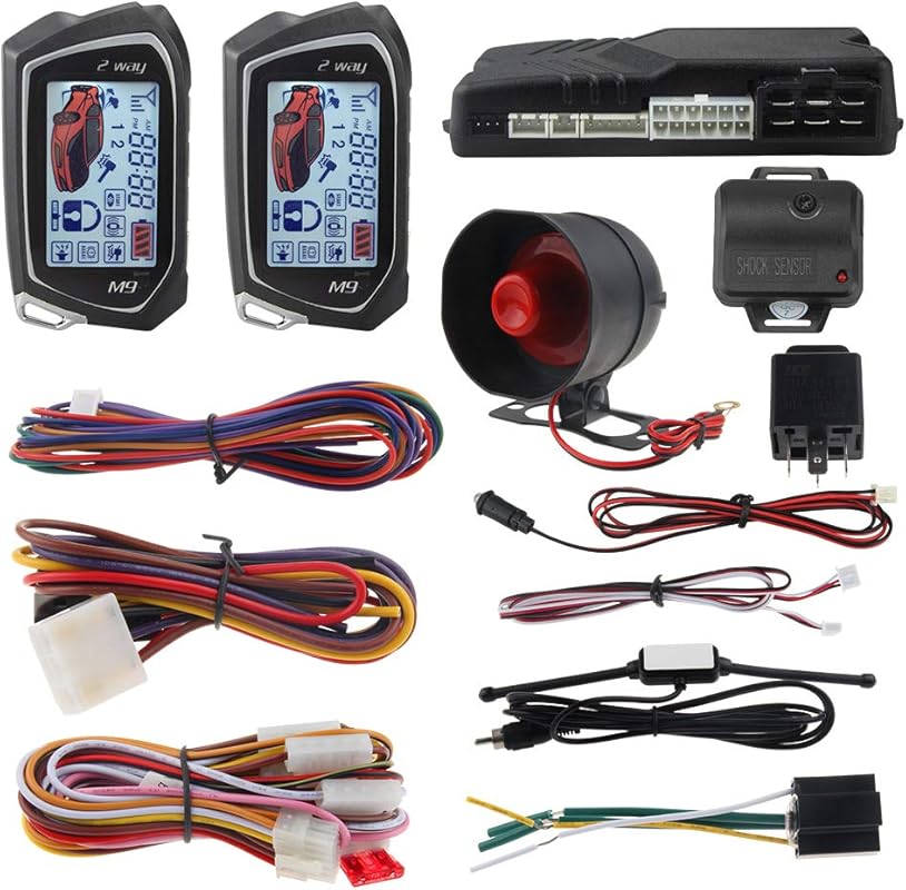 EasyGuard EC201-M9 2-Way Car Alarm System with LCD Display and Remote 
