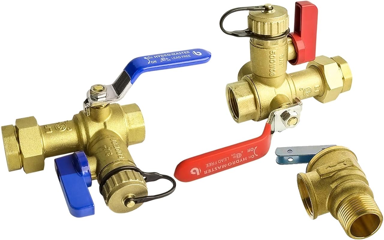 HYDRO MASTER Tankless Water Heater Service Valve Kit with Pressure Rel