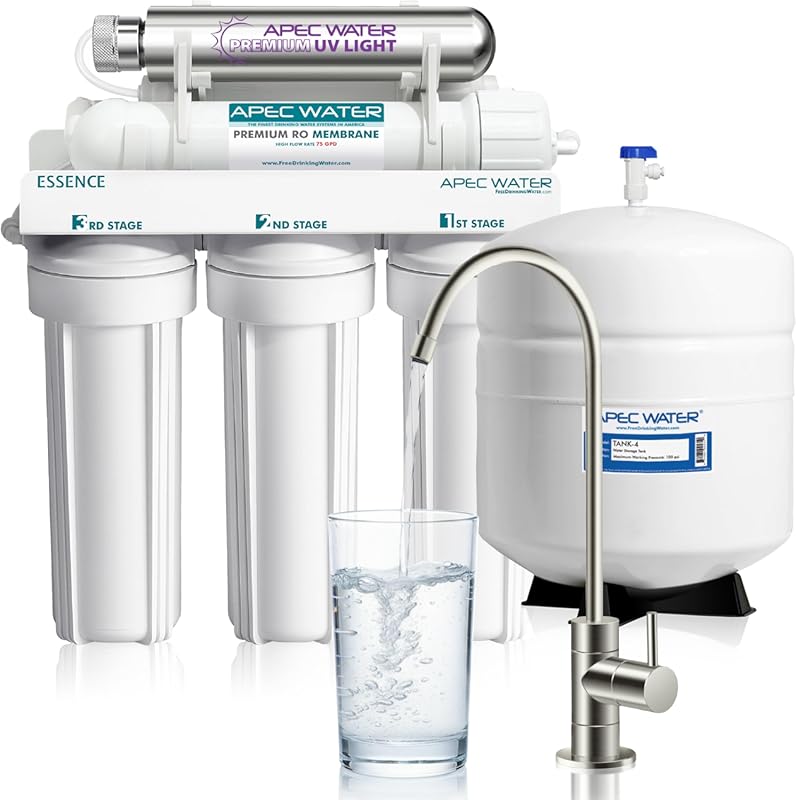 APEC 6-Stage Reverse Osmosis System with Stainless Steel UV Sterilizer