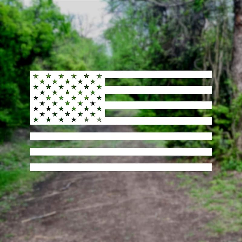 American Flag Vinyl Decal for Car Windows and Trucks with Custom Color
