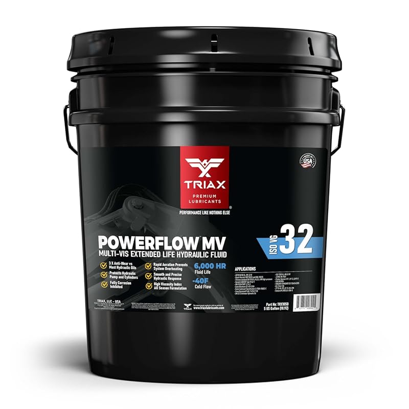 TRIAX Powerflow MV 32 Hydraulic Oil in 5-Gallon Pail with 6000-Hour Li