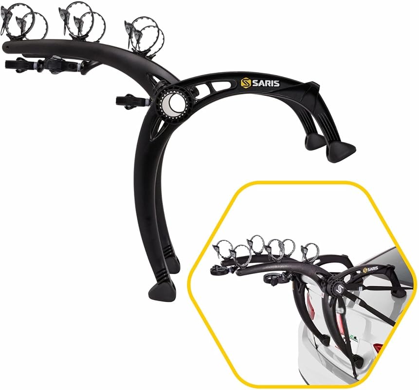 Saris Bones EX 3-Bike Trunk Rack with Anti-Sway Straps and Recyclable 