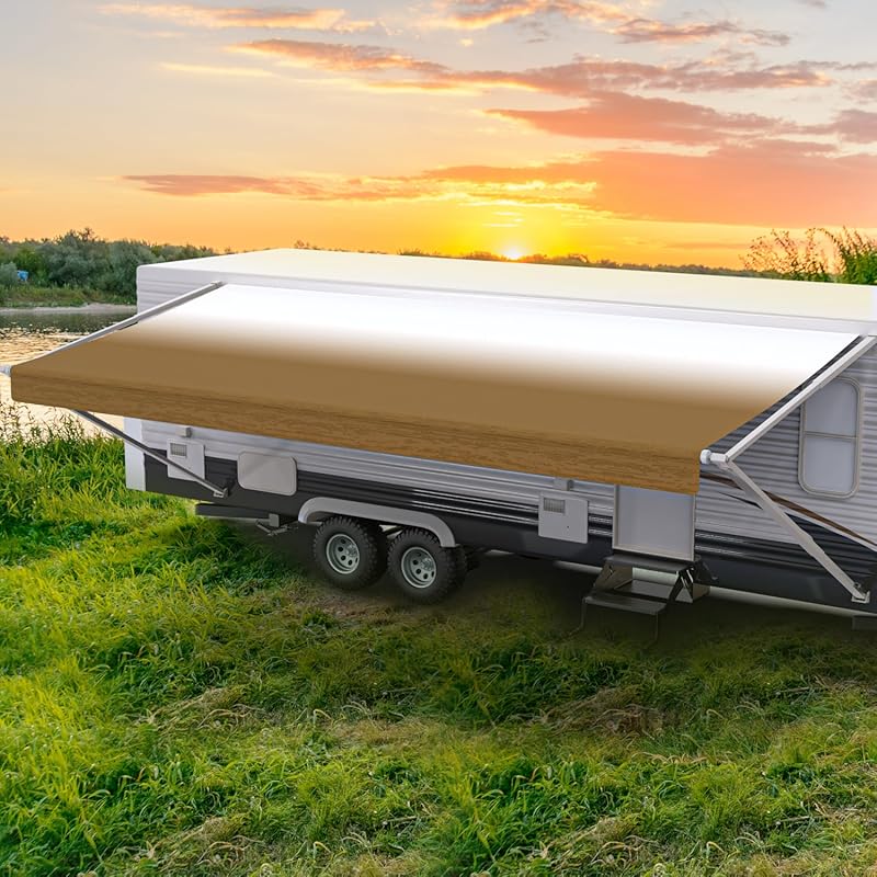 ShadePro Premium Weatherproof Vinyl RV Awning Fabric Replacement in Du