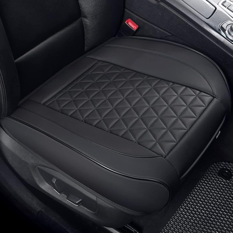 Black Panther Faux Leather Car Seat Cover with Anti-Slip Wrap-Around D