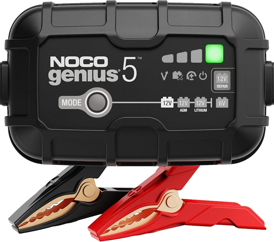 NOCO GENIUS5 5A 6V 12V Smart Battery Charger for Lead-Acid and Lithium
