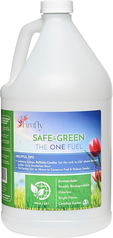 Firefly Fuel 1 Gallon Odorless Paraffin Lamp Oil for Indoor and Outdoo