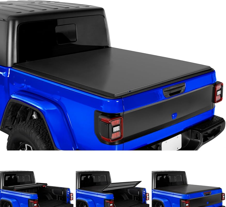 Tyger Auto T3 Soft Tri-Fold Tonneau Cover for 2020-2026 Jeep Gladiator