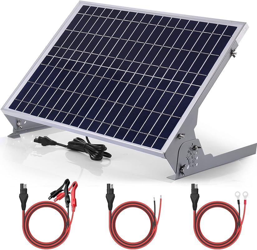 SUNER POWER 30W 12V Solar Marine Battery Charger with Built-In MPPT Ch