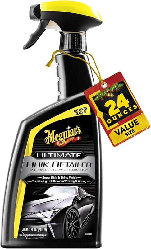 Meguiar's Ultimate Quik Detailer for Black Cars in a 24 oz Spray Bottl