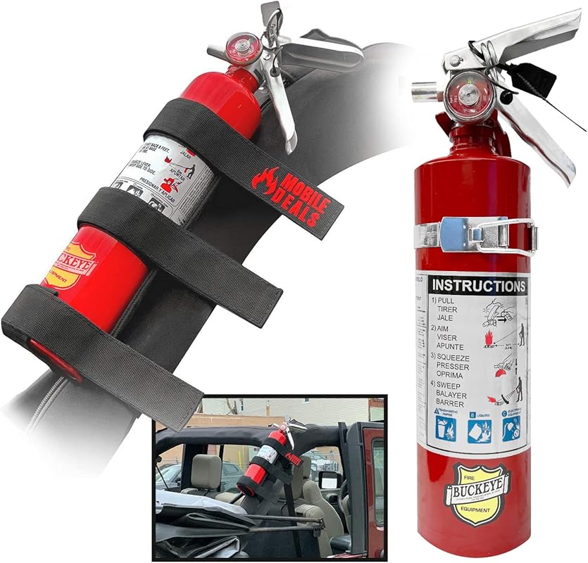 Dry Chemical 2.5 Pounds lbs Fire Extinguisher with Vehicle Bracket and