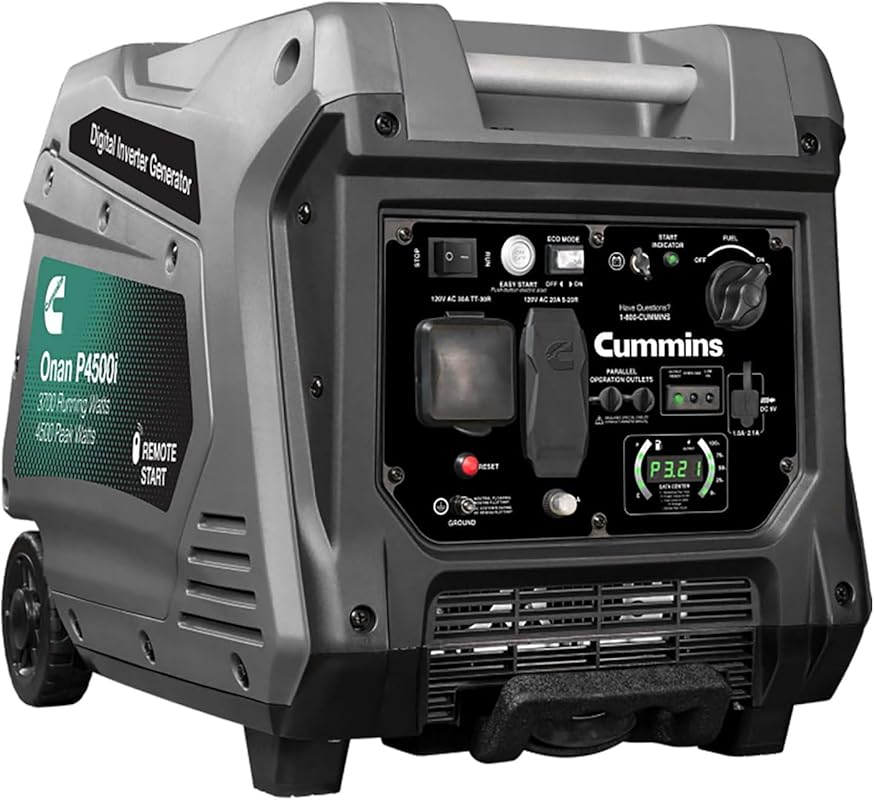 Cummins Onan P4500I Portable Inverter Generator with Remote Start and 